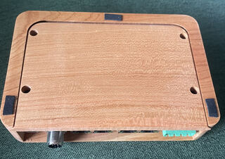 Regulator in its wood enclosure, top view